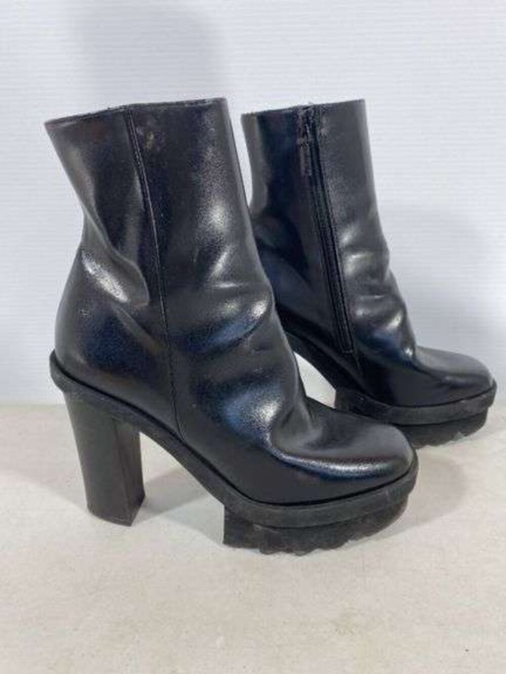 Stella McCartney Black Platform Heel Ankle Boots